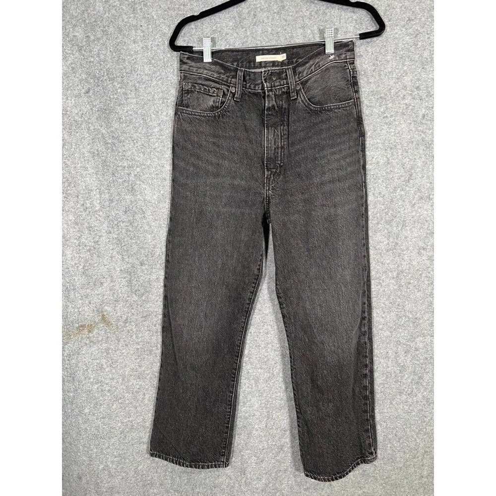 Levi’s Jeans Women 30 Hemp Black Wellthread Ribcage Straight Denim Casual